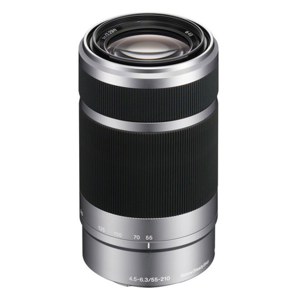 سوني E 55-210mm f / 4.5-6.3 OSS عدسة فضي SEL55210 سوني E 55-210mm f / 4.5-6.3 OSS عدسة فضي SEL55210