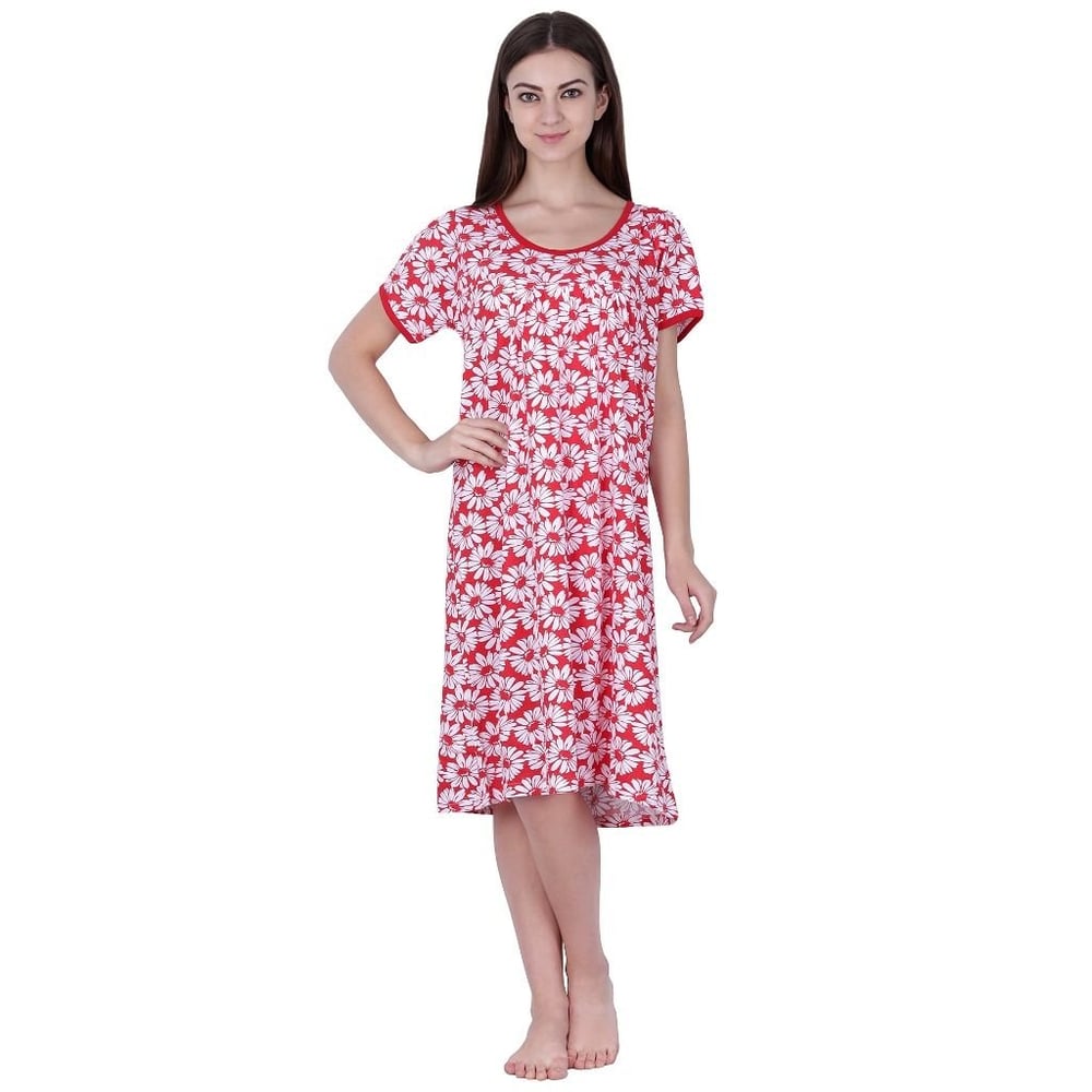 Soko Mesh Ladies Printed Nighty Red Extra Large Soko Mesh Ladies Printed Nighty Red Extra Large