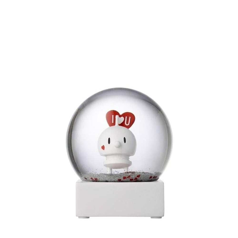 Hoptimist White. Love Glitter Globe