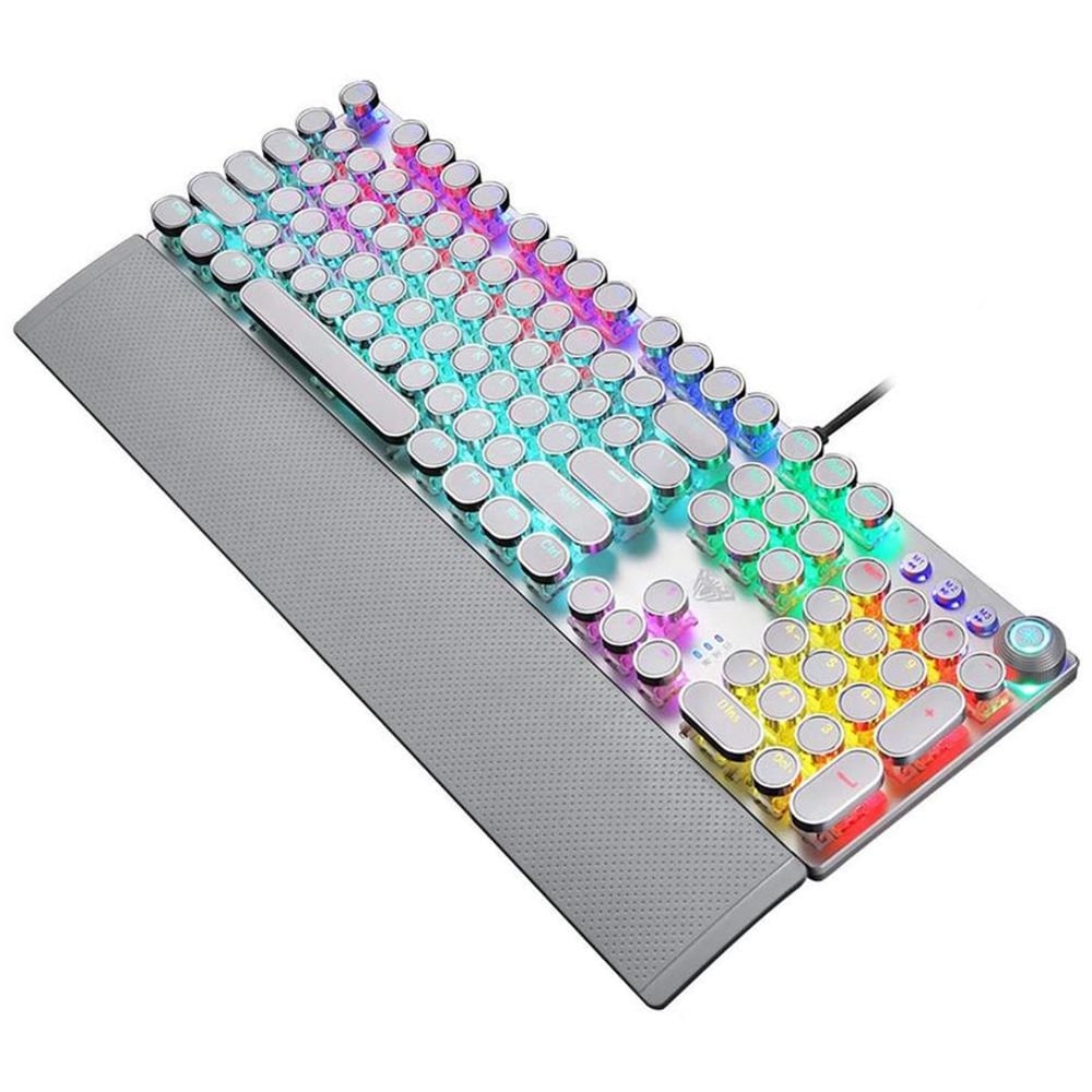 Aula F2088 White+silver Game Mechanical Keyboard Rgb