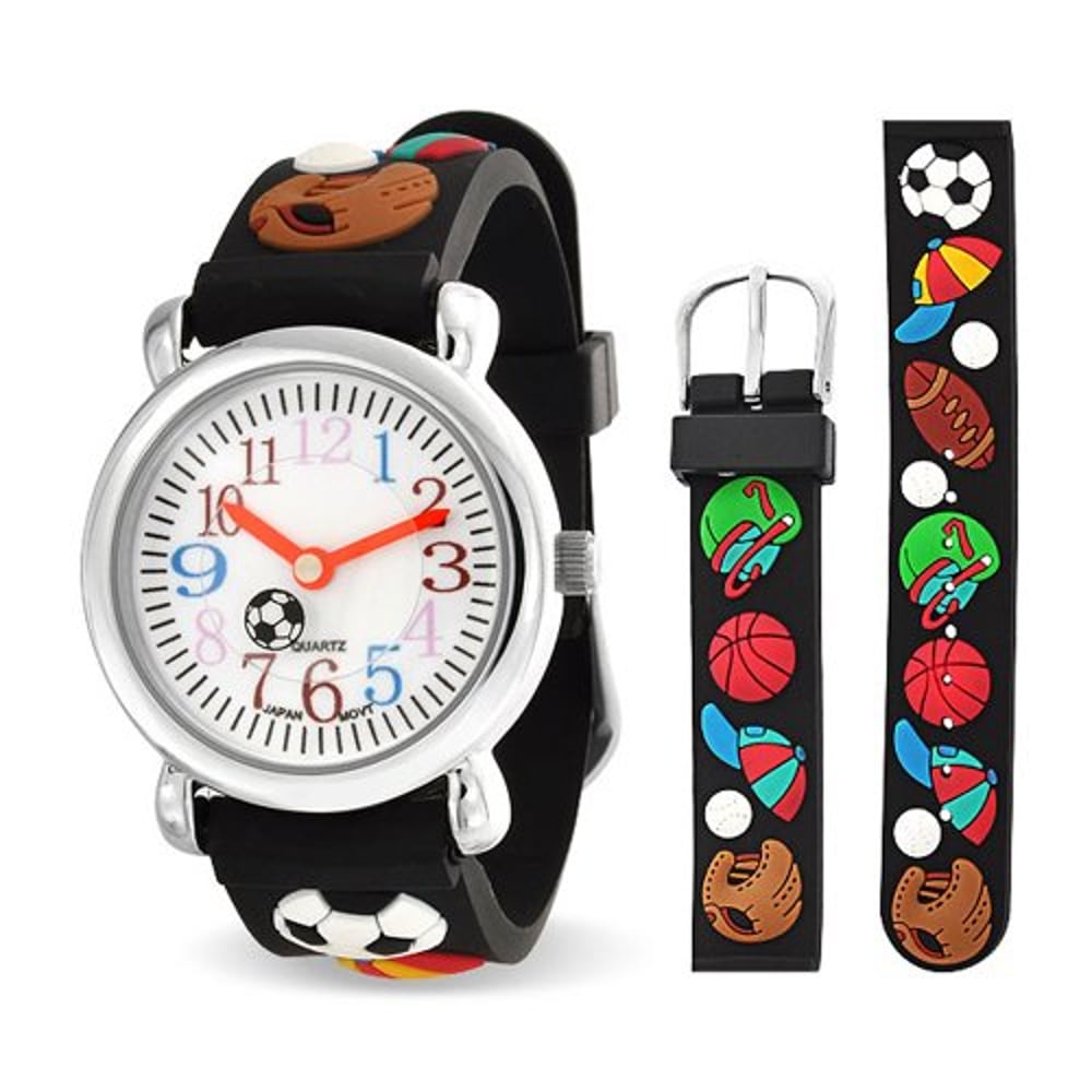 Bling Jewelry All Star Sports Baseball Soccer Football Waterproof Wrist Watch Time Teacher Quartz 3D Cartoon Black Silicone Wristband Bling Jewelry All Star Sports Baseball Soccer Football Waterproof Wrist Watch Time Teacher Quartz 3D Cartoon Black Silicone Wristband
