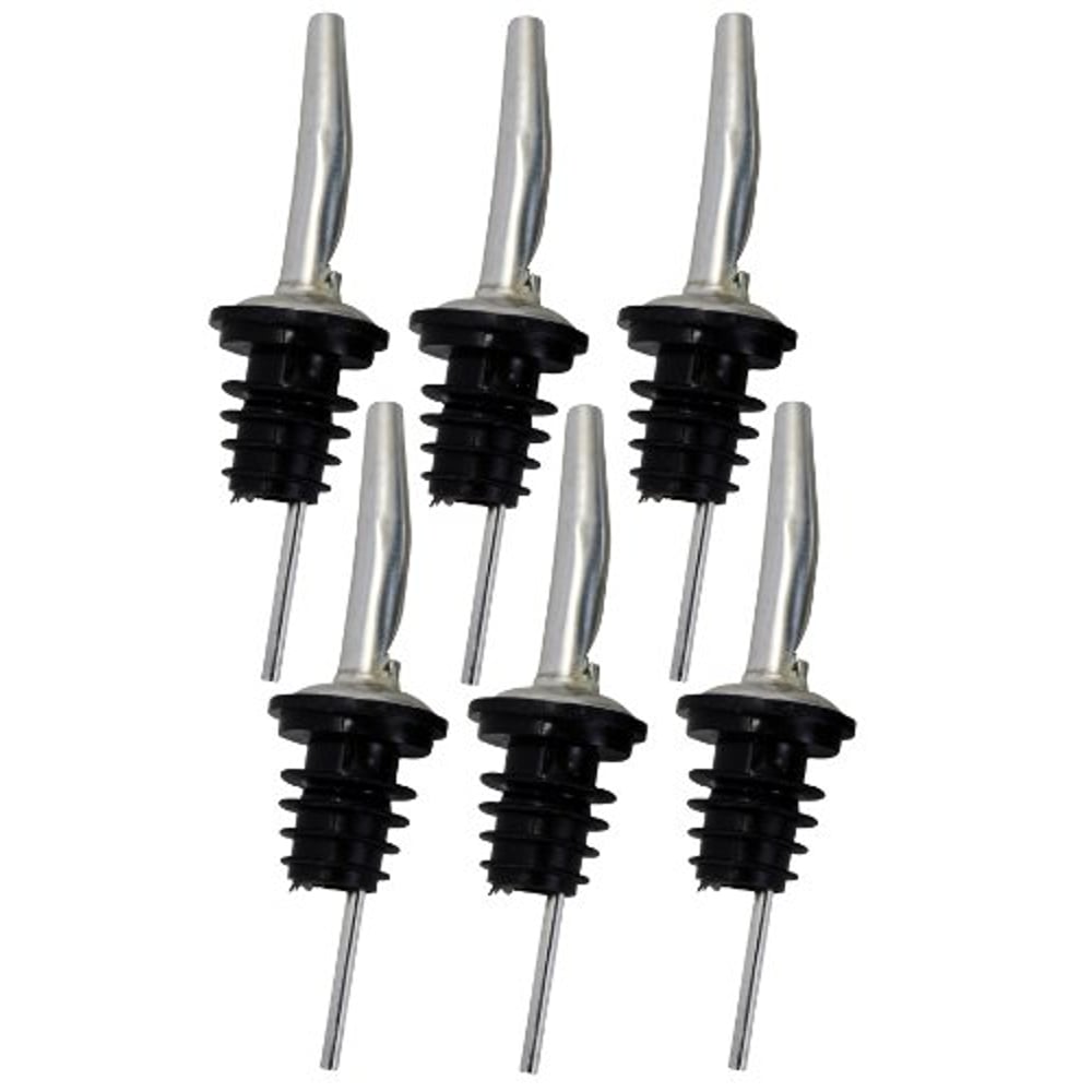 Southern Homewares Stainless Steel Free Flow Vented Pourer Wine Liquor Bottle Tapered Spout Rubber Stopper 6 Pack Southern Homewares Stainless Steel Free Flow Vented Pourer Wine Liquor Bottle Tapered Spout Rubber Stopper 6 Pack