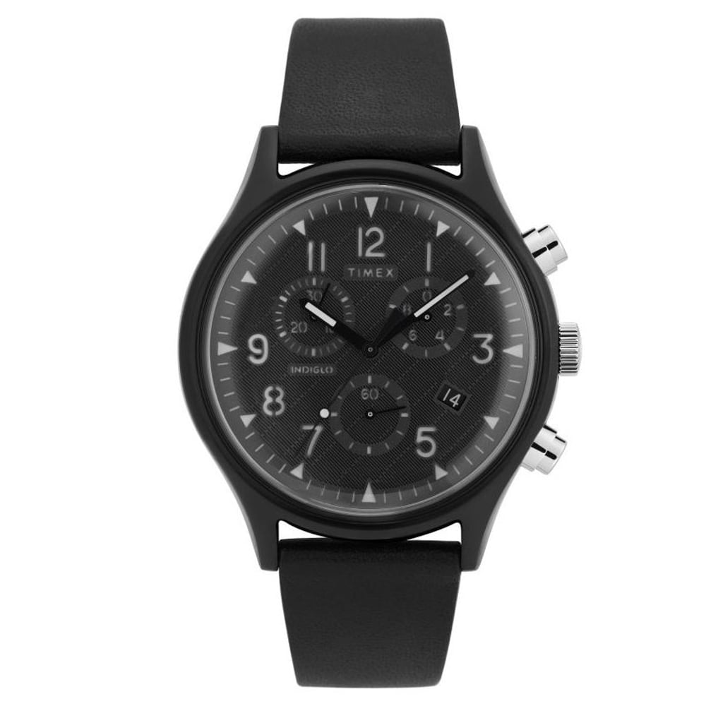 Timex TW2T29500 MK1 Supernova Quartz Black Leather Watch Men Timex TW2T29500 MK1 Supernova Quartz Black Leather Watch Men