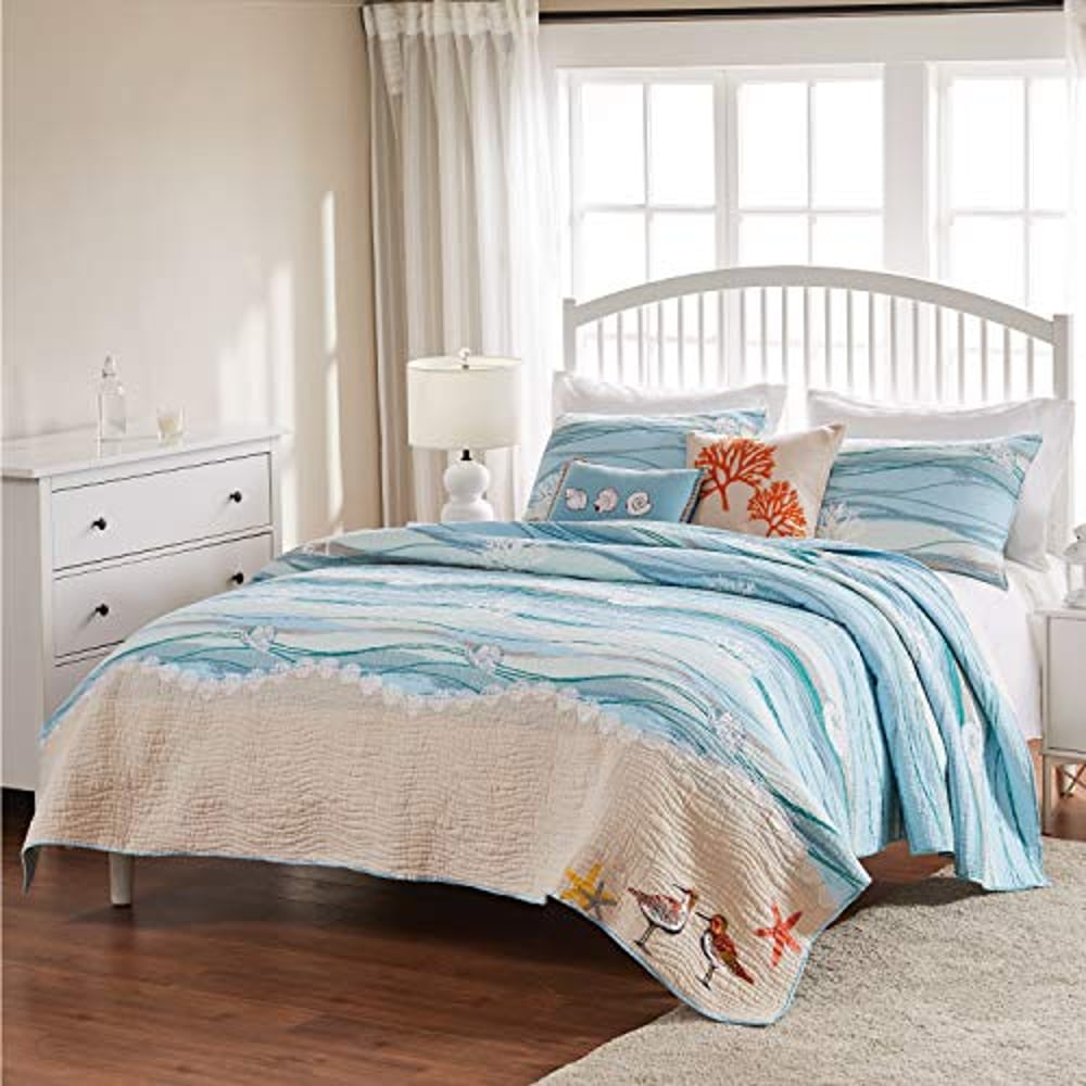 Barefoot Bungalow Maui Quilt Set Full/Queen Multi