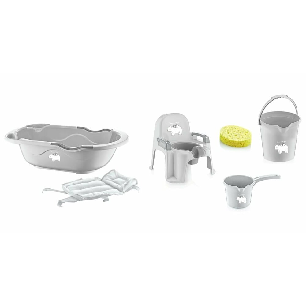 Babyjem 6 Piece Baby Bath Set, Safe Use with Bathtub Net, Safe Use From Day One, 6 Pieces, Transparent Pattern,