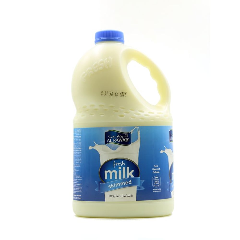 Al Rawabi Milk Skimmed Fresh 2L Al Rawabi Milk Skimmed Fresh 2L