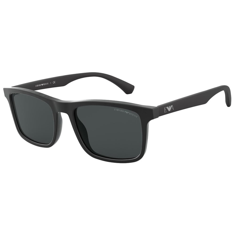 Emporio Armani Black Plastic Men EM-4137-504287-54 Sunglasses