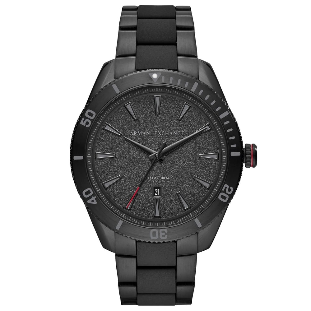 Armani Exchange Black Rubber Men Watch AX1826