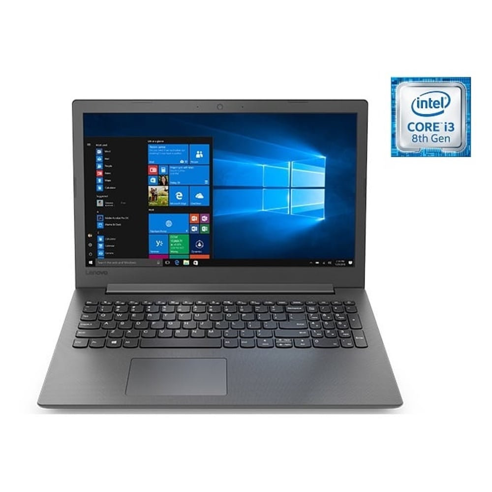 Lenovo ideapad 130-15IKB Laptop - Core i3 2.2GHz 4GB 1TB Shared Win10 15.6inch HD Granite Black English/Arabic Keyboard