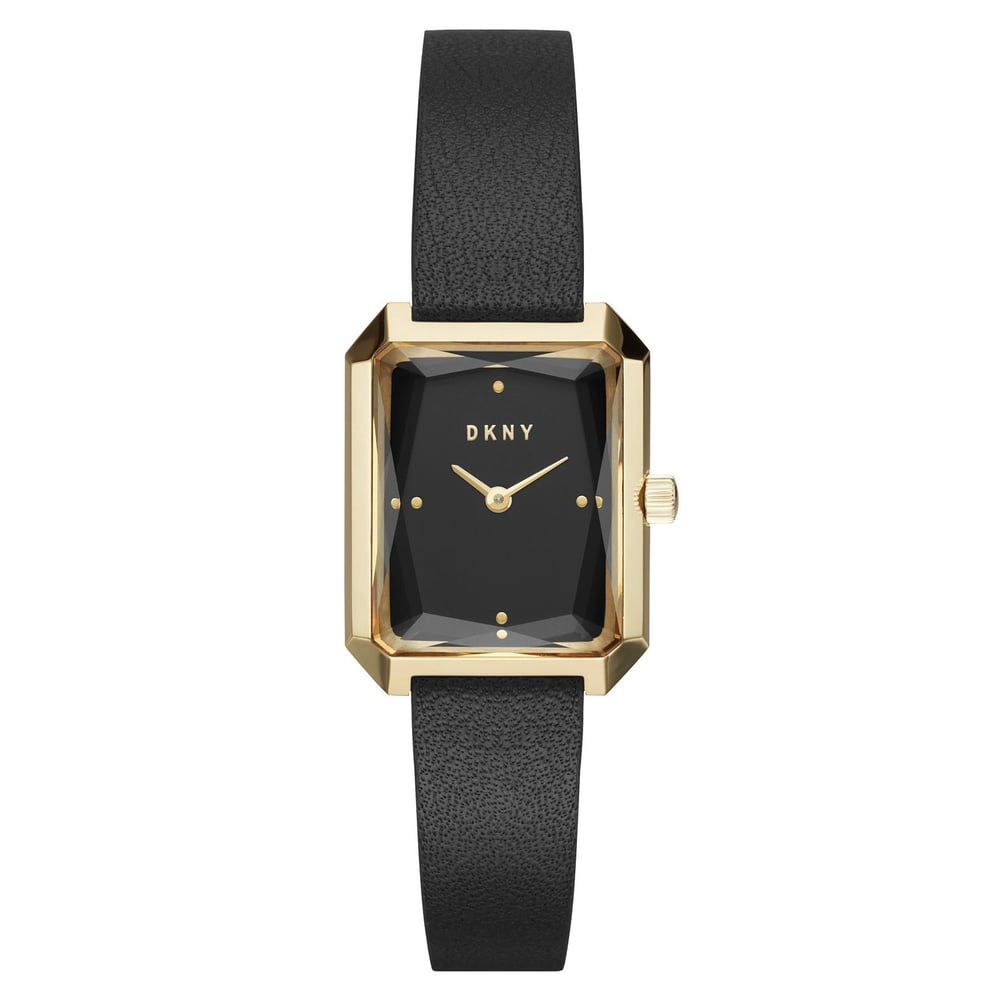 DKNY Cityspire Black Leather Women Watch NY2644