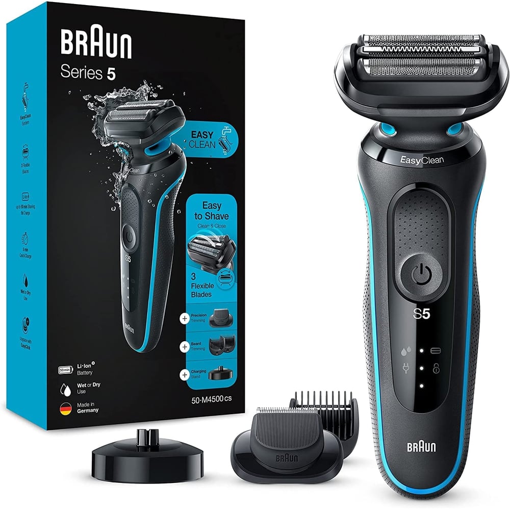 Braun Series 5 Wet And Dry Electric Shaver Kit Blue (5049cs)