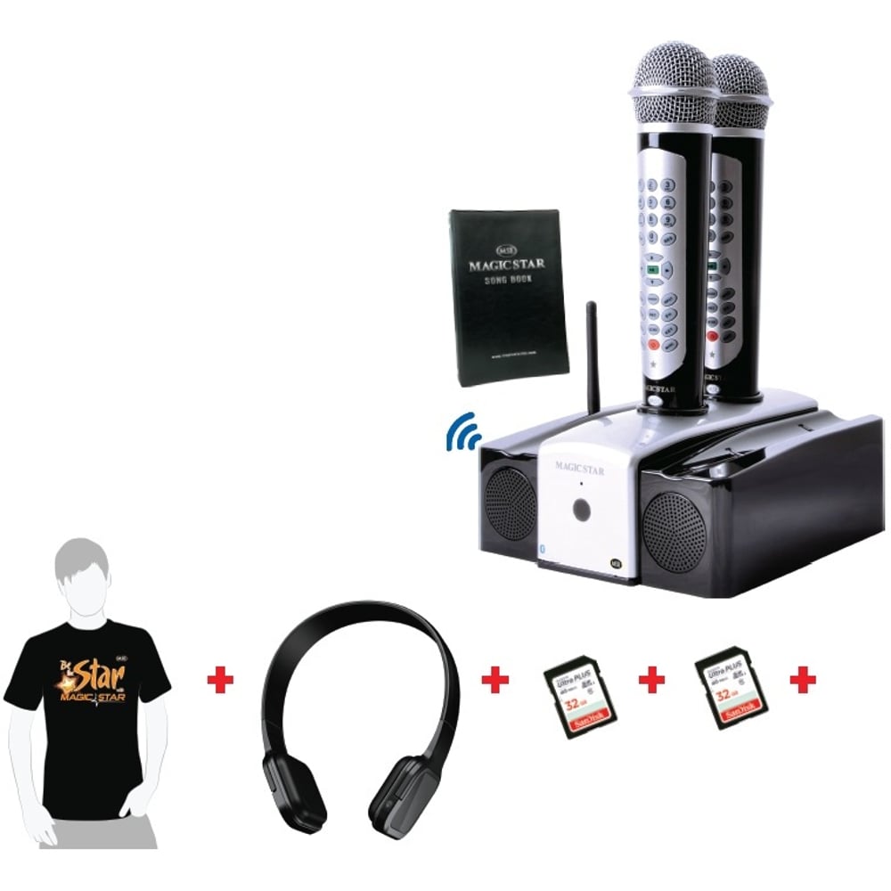 Magic Star MS808 Karaoke System W/ Headset + Additional Updated Song + T-Shirt Magic Star MS808 Karaoke System W/ Headset + Additional Updated Song + T-Shirt
