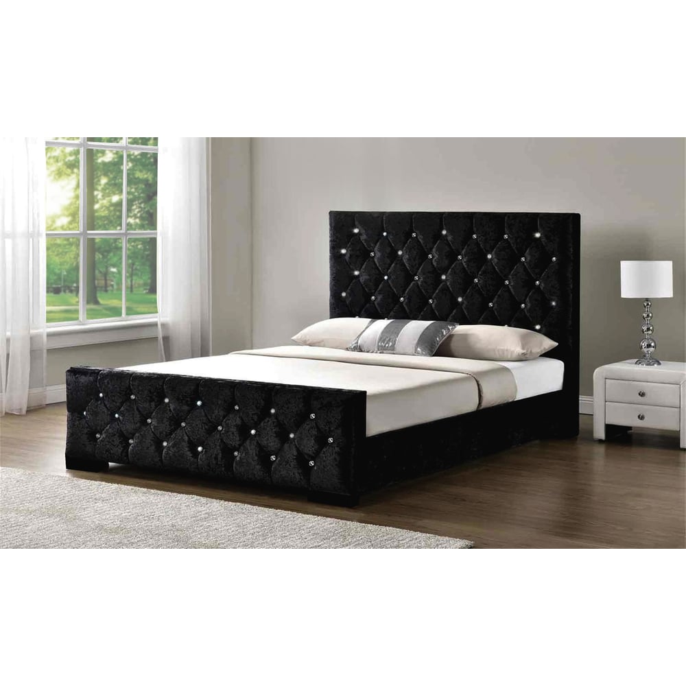 Arya Bedframe King Bed without Mattress Charcoal Grey