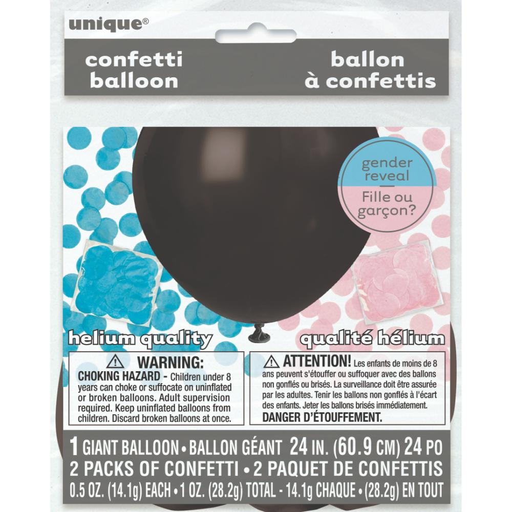 Unique- Giant Confetti Balloon 1pcs 24in Unique- Giant Confetti Balloon 1pcs 24in