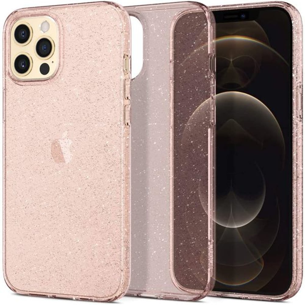 Spigen Liquid Crystal Glitter Designed For iPhone 12 Pro Max Case/Cover Rose Quartz