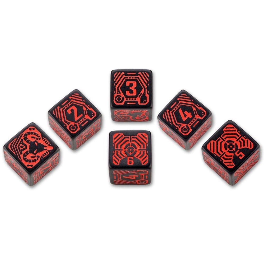 Q Workshop - Shadowrun (5th Ed.) Rpg: D6 Dice - Street Samurai (x6)