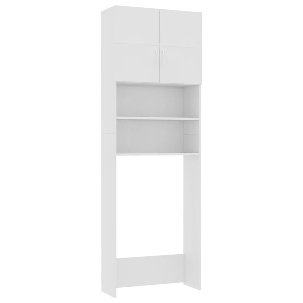 Vidaxl Washing Machine Cabinet White 64x25.5x190 Cm Chipboard