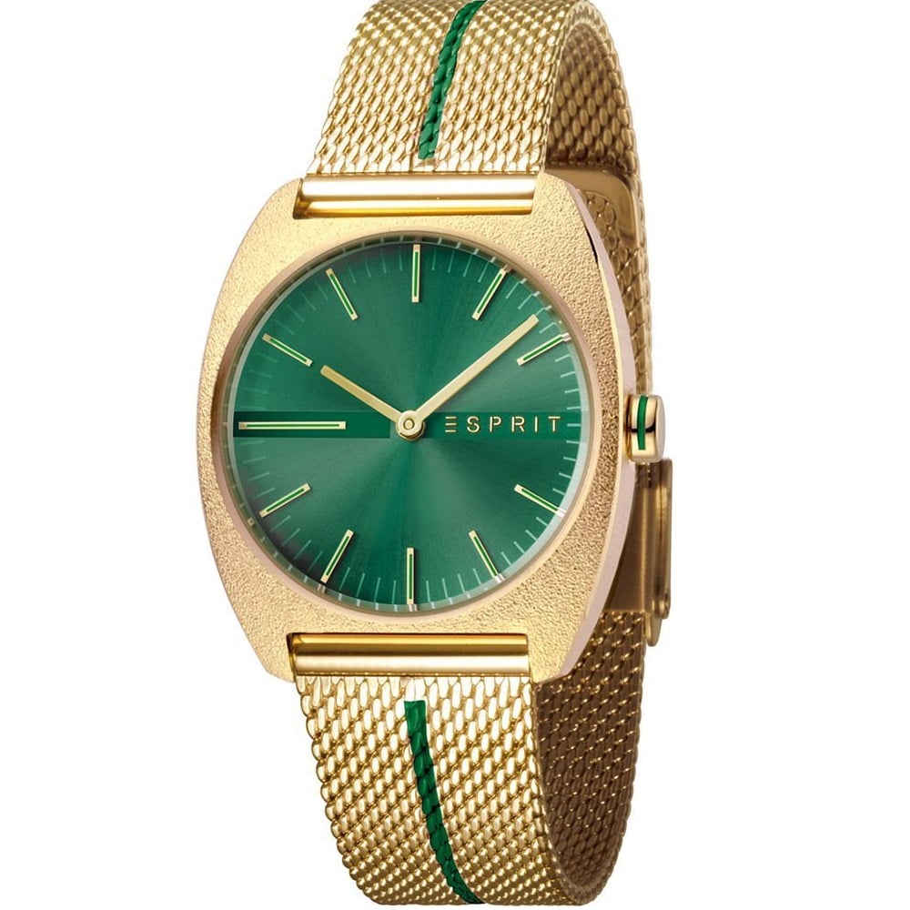 Esprit Spectrum Gold/Green Stainless steel Women Watch ES1L035M0075