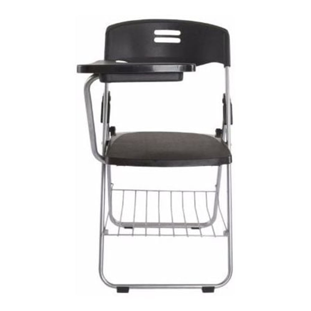 Mahmayi Kelvin S234A Folding Student Chair - Plastic Folding Chair With Writing Tablet - Foldable Chair With Polypropylene Tablet (Black)