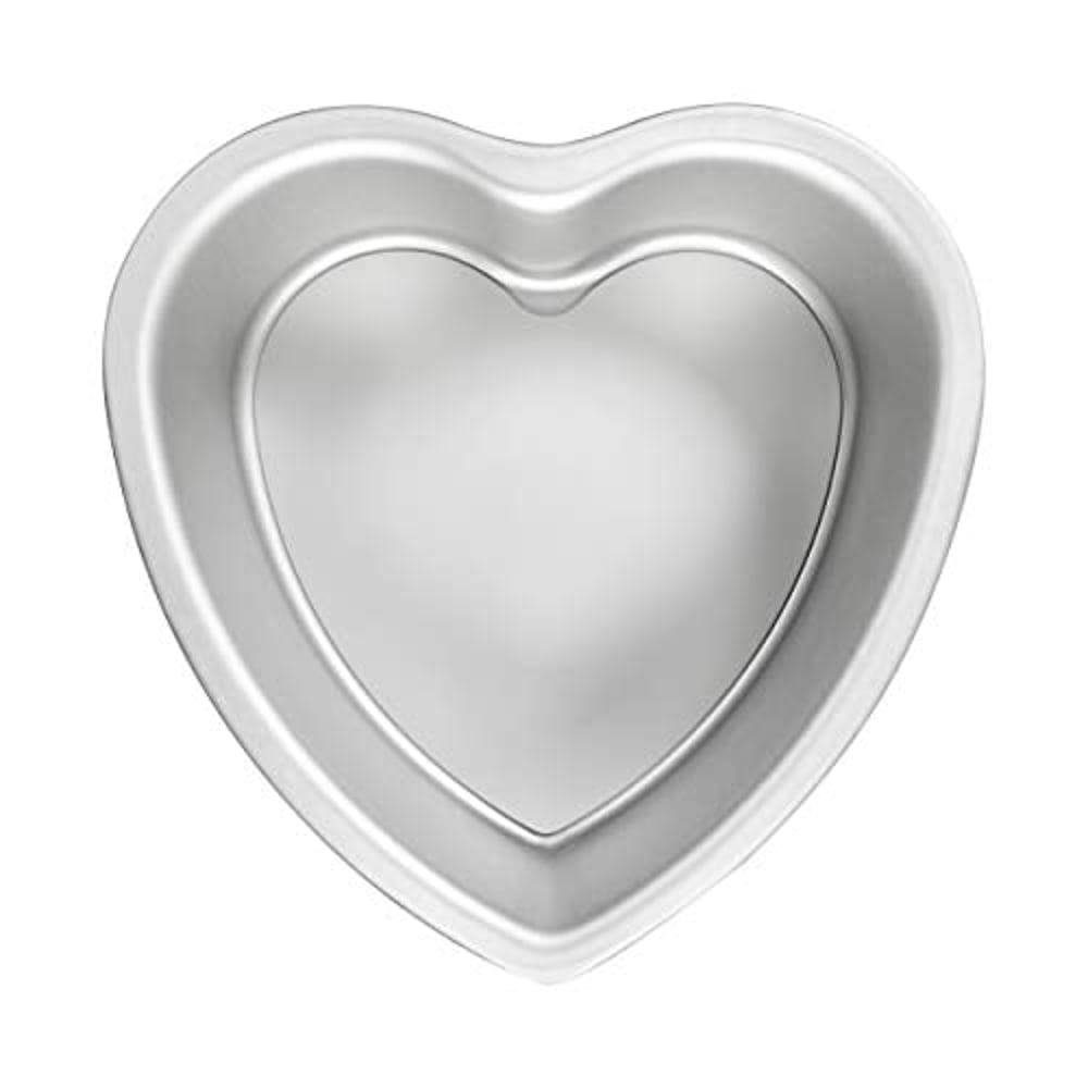 Fat Daddio's Anodized Aluminum Heart Cake Pan, 8 Inch X 3 Inch