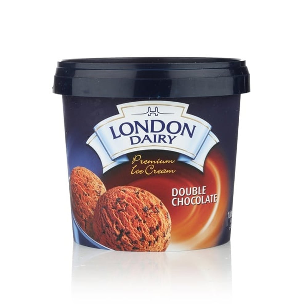 London Dairy Double Chocolate Ice Cream 1ltr London Dairy Double Chocolate Ice Cream 1ltr