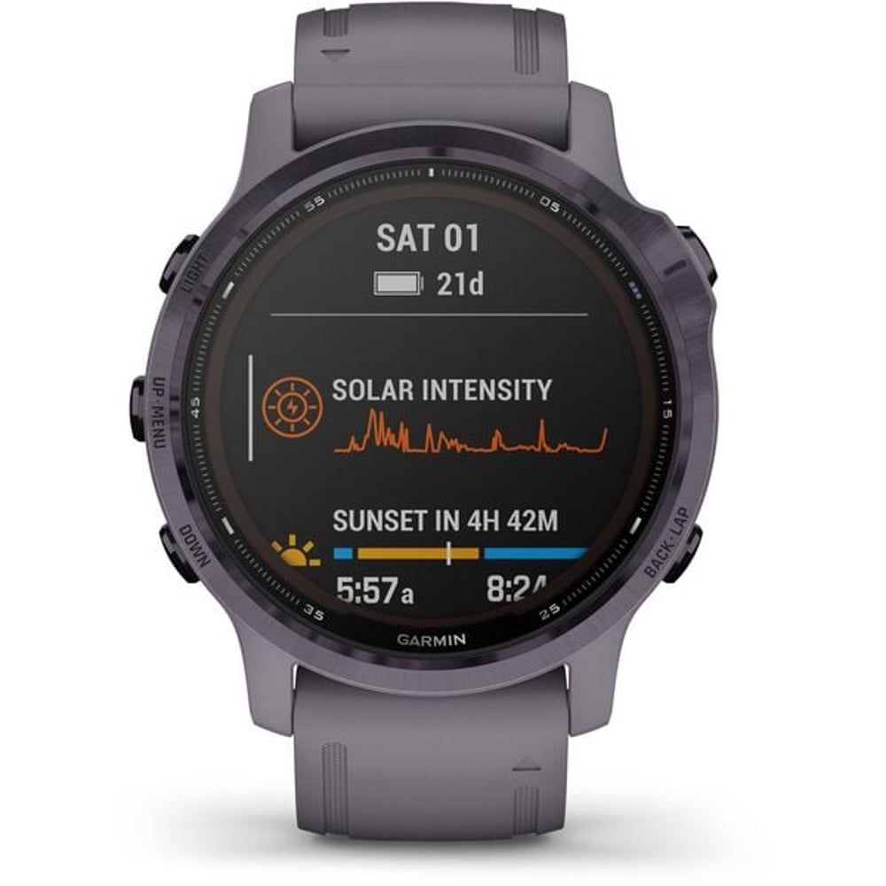 Garmin 010-02409-15 Fenix 6S Pro Solar Amethyst W/Shale Band Garmin 010-02409-15 Fenix 6S Pro Solar Amethyst W/Shale Band