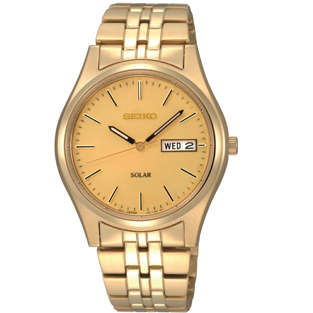 Seiko Core Solar Gold Tone SNE036P1 Men's Watch
