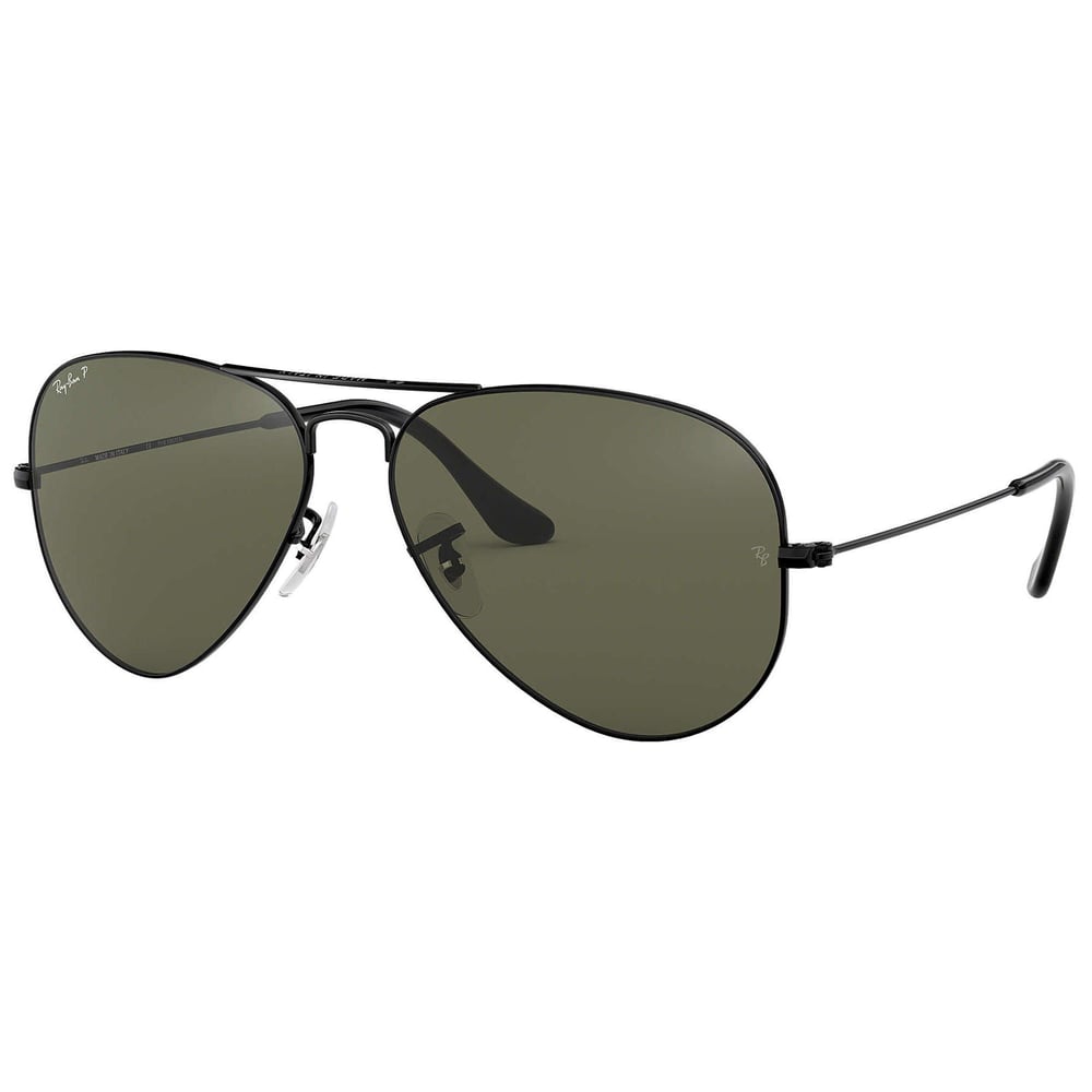 RayBan RB3025-002/58-62 Aviator Black Polarized Unisex Sunglasses