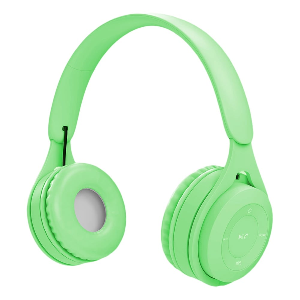 Inpods Boom Macaron Wireless Earphone Bluetooth 5.0 + EDR Headphones Supported Micro SD Card with MP3 Player FM radio Microphone Green