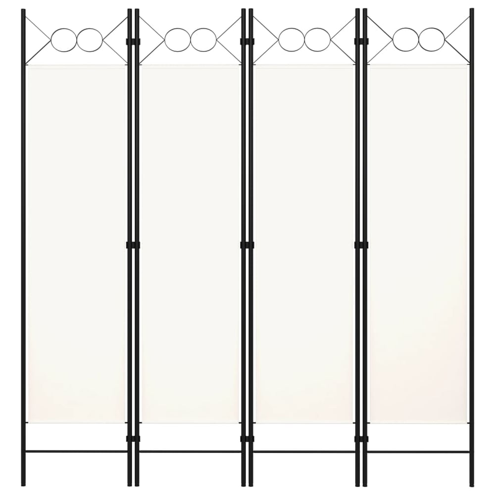 Vidaxl 4-panel Room Divider Cream White 160x180 Cm Vidaxl 4-panel Room Divider Cream White 160x180 Cm