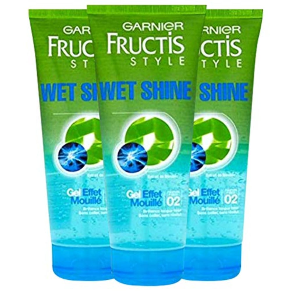 Garnier Fructis Wet Shine Effect Hair Gel, 6.8 Oz. - Pack Of 3 Garnier Fructis Wet Shine Effect Hair Gel, 6.8 Oz. - Pack Of 3