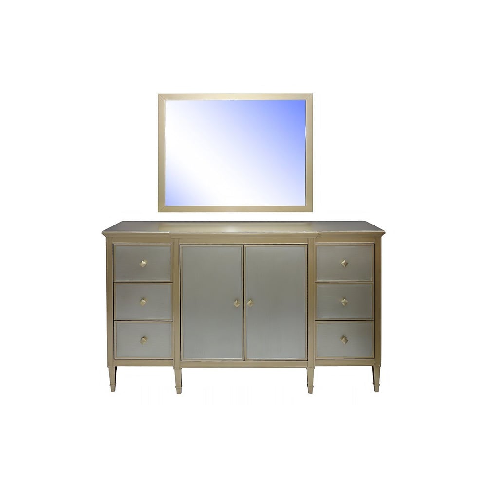 Pan Emirates Gomerry New Dresser With Mirror Champagne Pan Emirates Gomerry New Dresser With Mirror Champagne