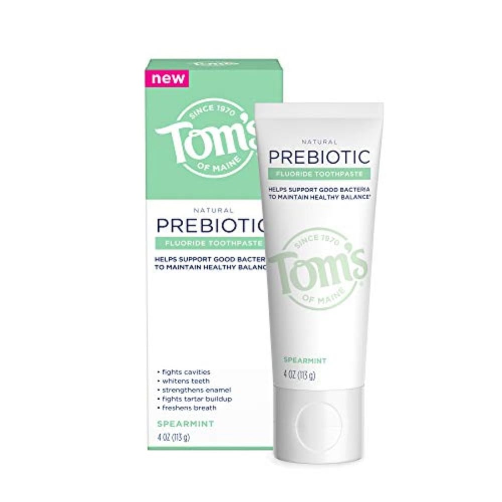 Tom's of Maine Prebiotic Anticavity Natural Toothpaste, Spearmint, 4 oz. Tom's of Maine Prebiotic Anticavity Natural Toothpaste, Spearmint, 4 oz.