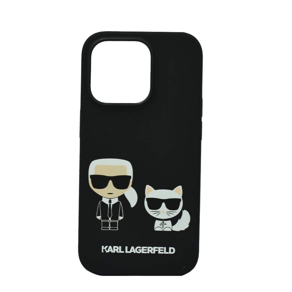 Karl Lagerfeld Liquid Silicone Karl & Choupette Case For Iphone 14 Pro Black Karl Lagerfeld Liquid Silicone Karl & Choupette Case For Iphone 14 Pro Black