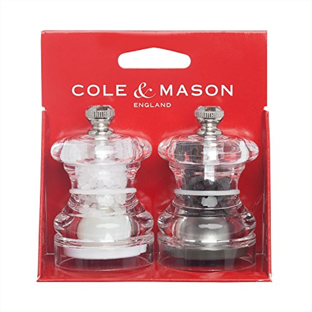 Cole & Mason Grinder Button Mini Salt And Pepper Mill Set, 2.5 Cole & Mason Grinder Button Mini Salt And Pepper Mill Set, 2.5