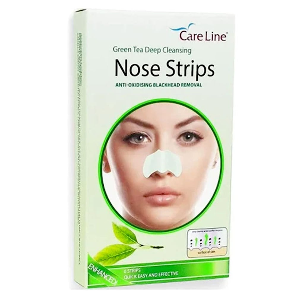Buy Care Line Green Tea Deep Cleansing Nose Strips 6 Strips 1 Pc