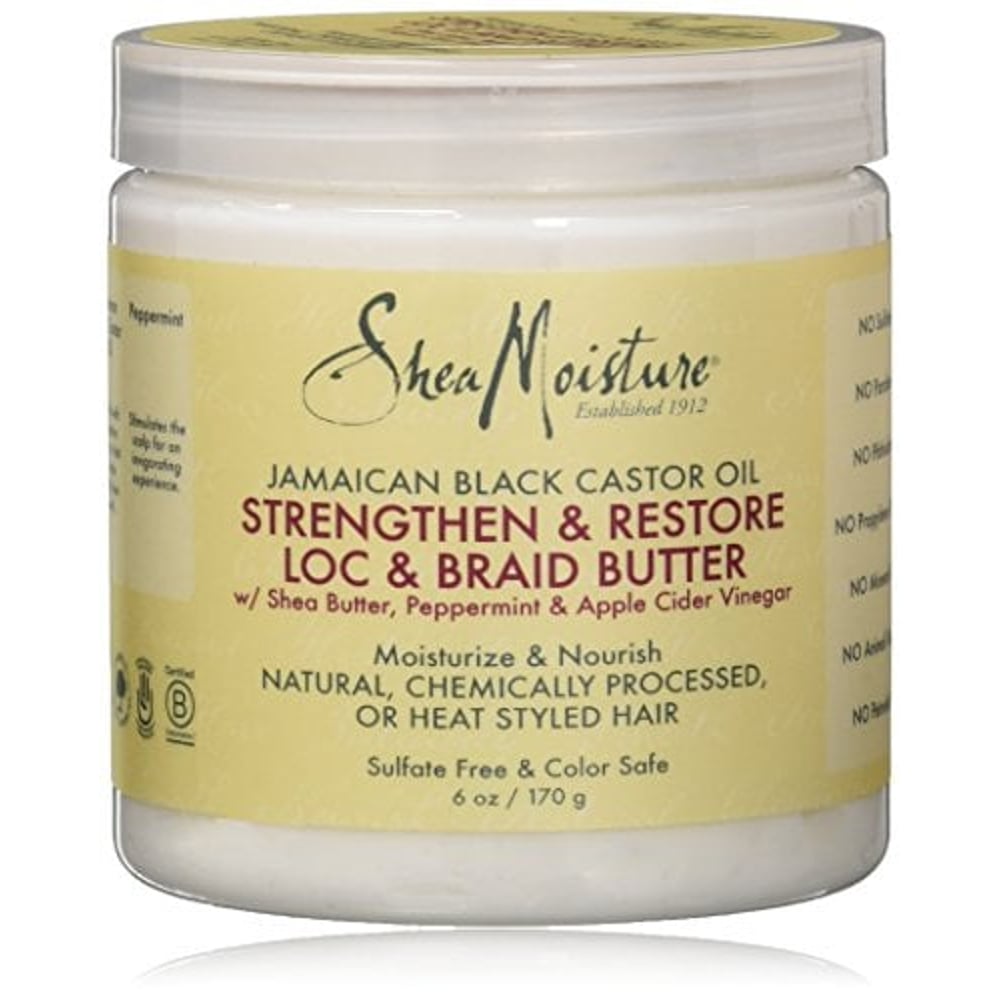 Shea Moisture Jamaican Black Castor Oil Loc & Braid Butter, 6 Ounce Shea Moisture Jamaican Black Castor Oil Loc & Braid Butter, 6 Ounce