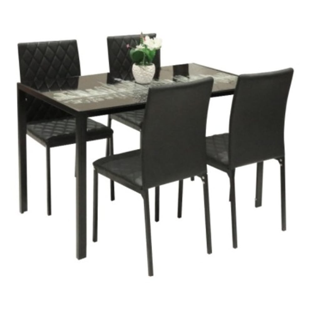 Home Style SH50170 Metropolis 4 Seater Dining Set with Chairs
