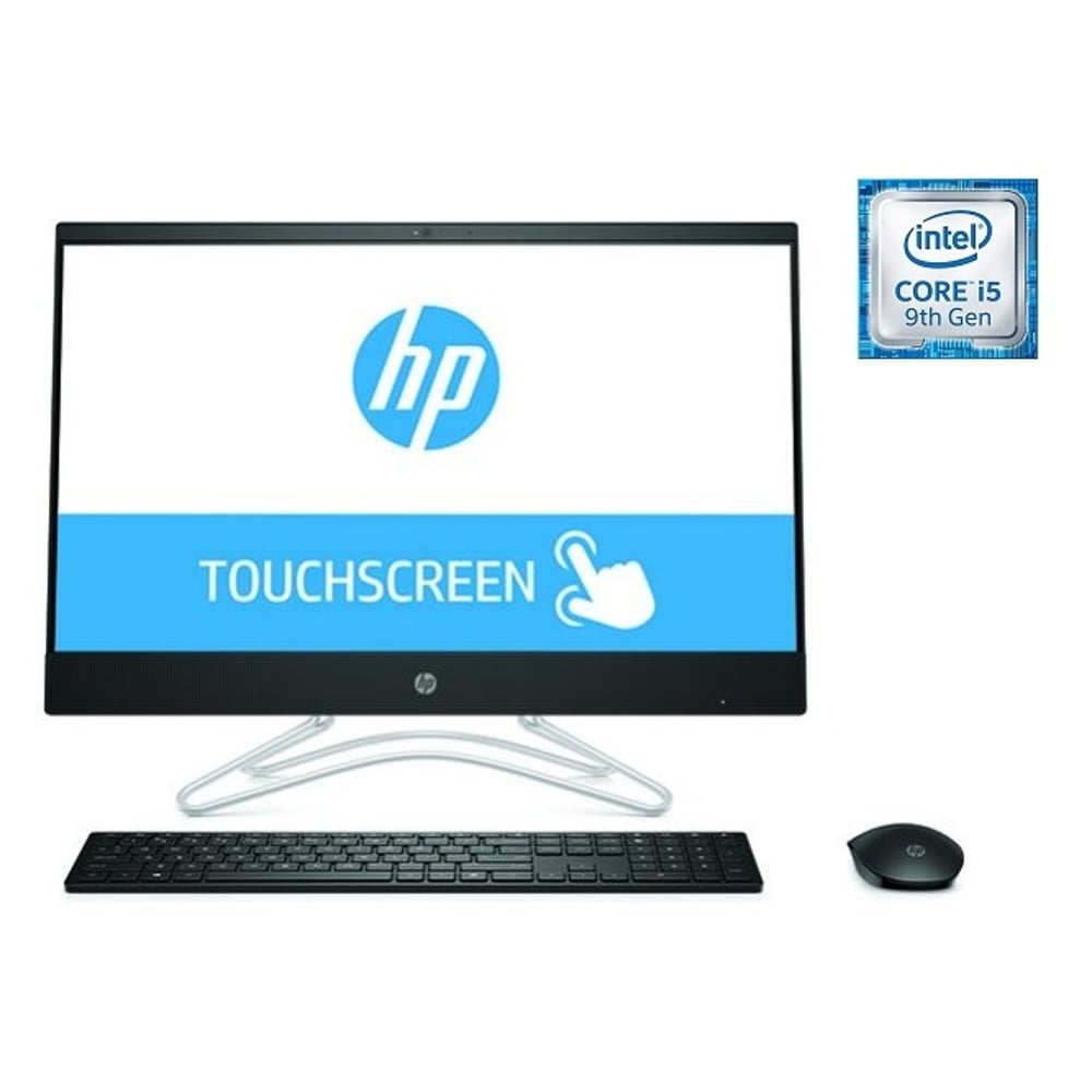 HP 24-F0017NE All-in-One Desktop - Core i5 1.8GHz 8GB 1TB+128GB 2GB Win10 23.8inch FHD Jet Black English/Arabic Keyboard