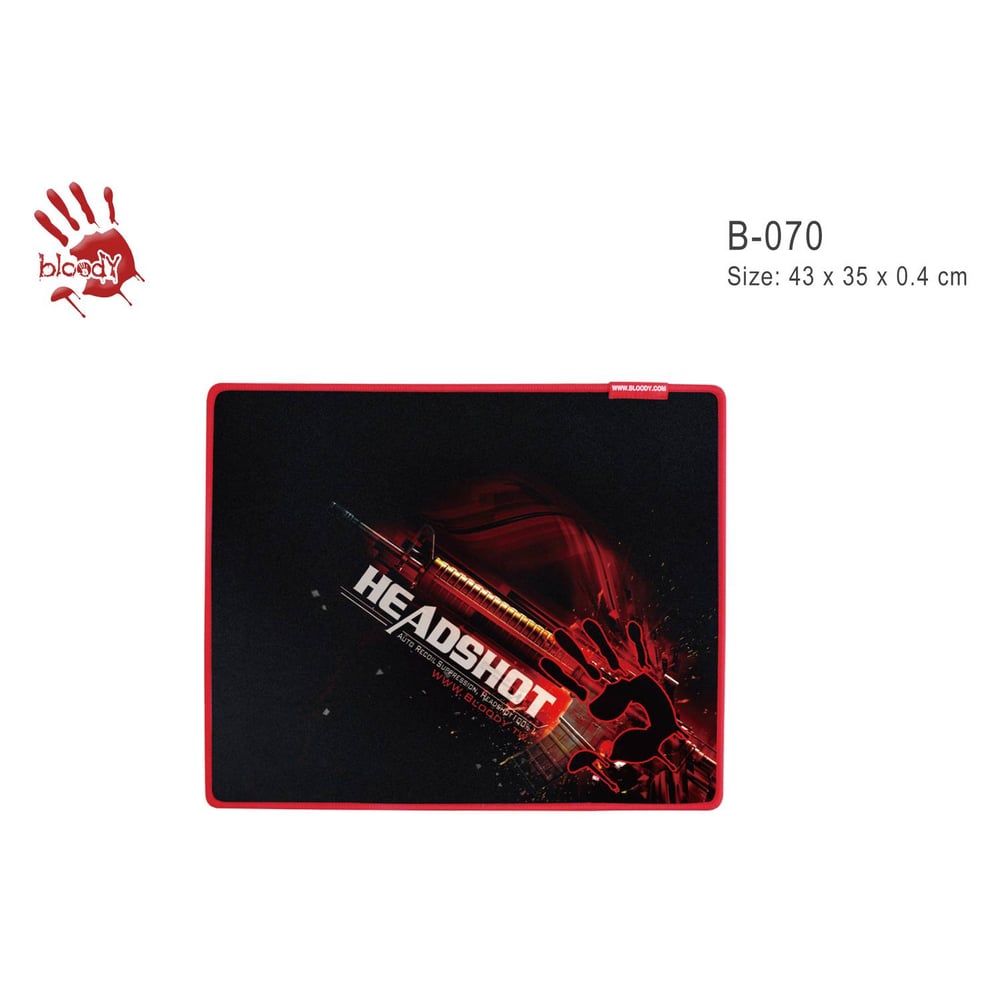 Bloody B-070 Offence Armor Gaming Mouse Pad (430 X 350 X 4mm) Smooth Surface Mouse Mat, Non-slip Rubber Base - Black Bloody B-070 Offence Armor Gaming Mouse Pad (430 X 350 X 4mm) Smooth Surface Mouse Mat, Non-slip Rubber Base - Black