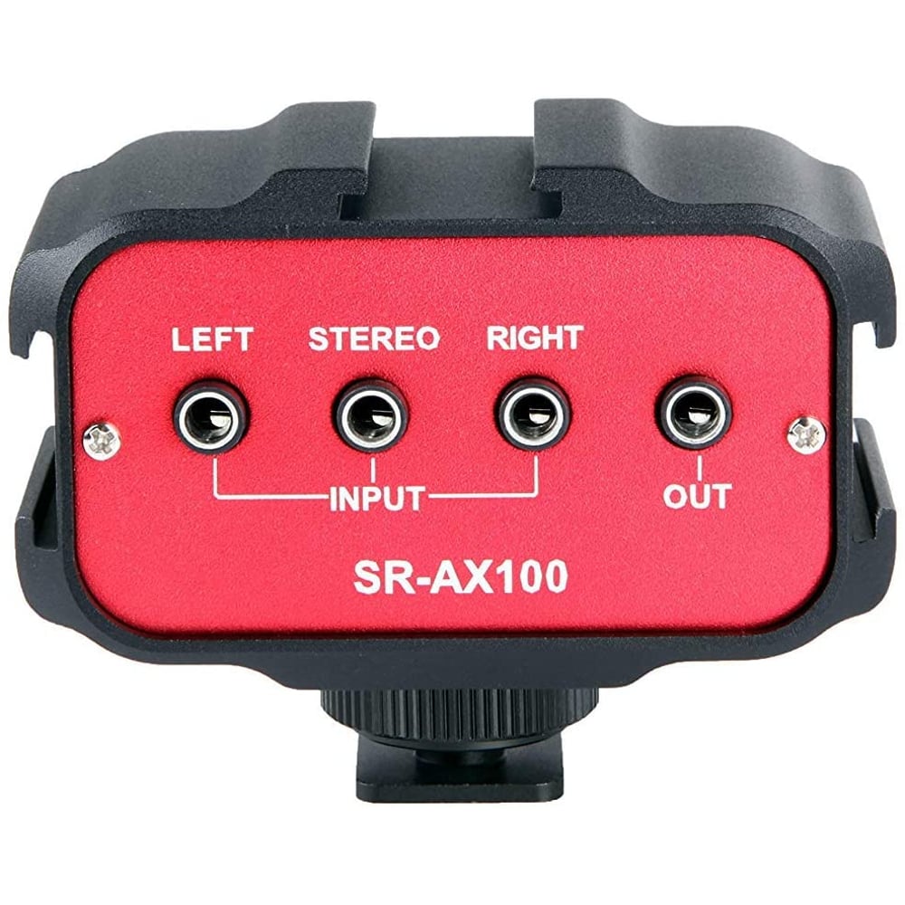 Saramonic Sr-ax100 Universal Dual Channels Microphone Amplifier Audio Mixer Adapter Interview 3.5mm Jack & Cold Shoe Mount For Canon Eos T6i Nikon D3300 Dslr Camera Camcorder Saramonic Sr-ax100 Universal Dual Channels Microphone Amplifier Audio Mixer Adapter Interview 3.5mm Jack & Cold Shoe Mount For Canon Eos T6i Nikon D3300 Dslr Camera Camcorder