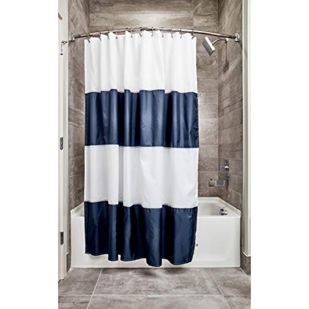 Idesign Zeno Striped Fabric Shower Curtain For Master, Guest, Kids', College Dorm Bathroom, 72 Idesign Zeno Striped Fabric Shower Curtain For Master, Guest, Kids', College Dorm Bathroom, 72