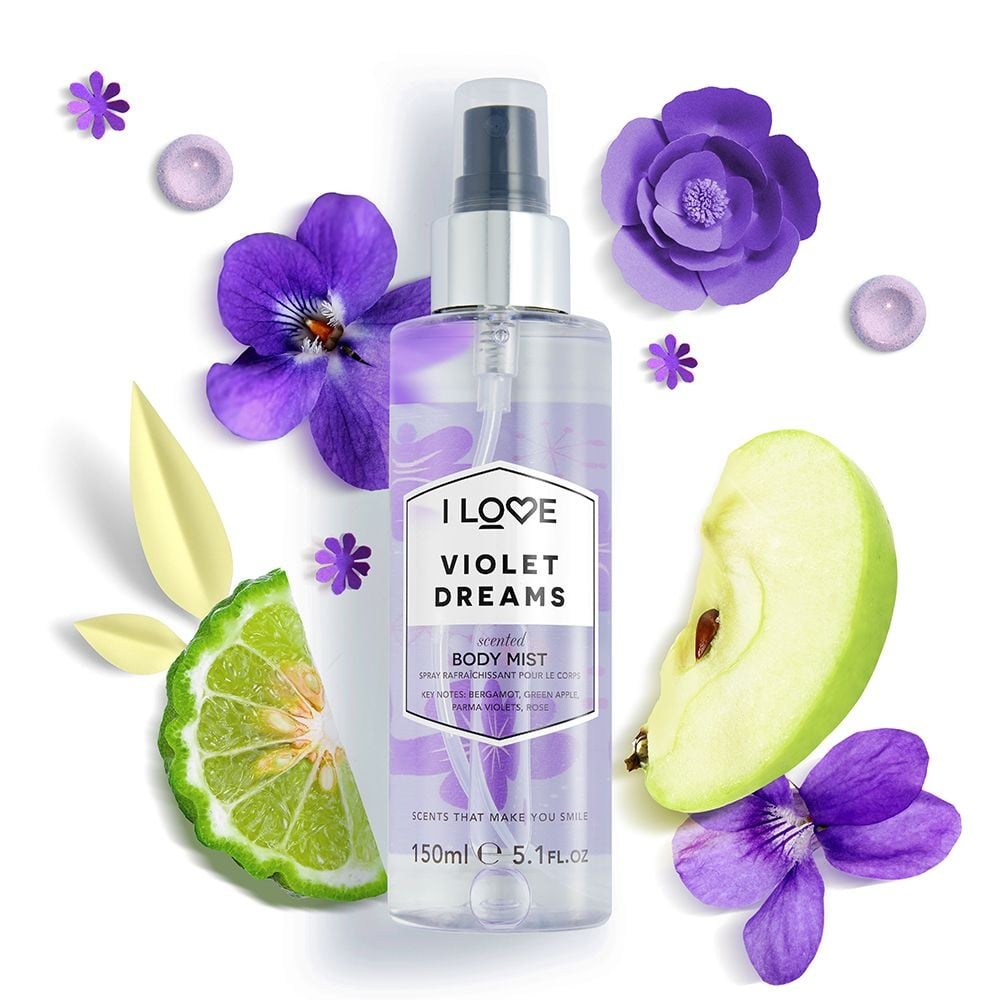I Love Violet Dreams عطر نسائي 150 مل معطر للجسم I Love Violet Dreams عطر نسائي 150 مل معطر للجسم