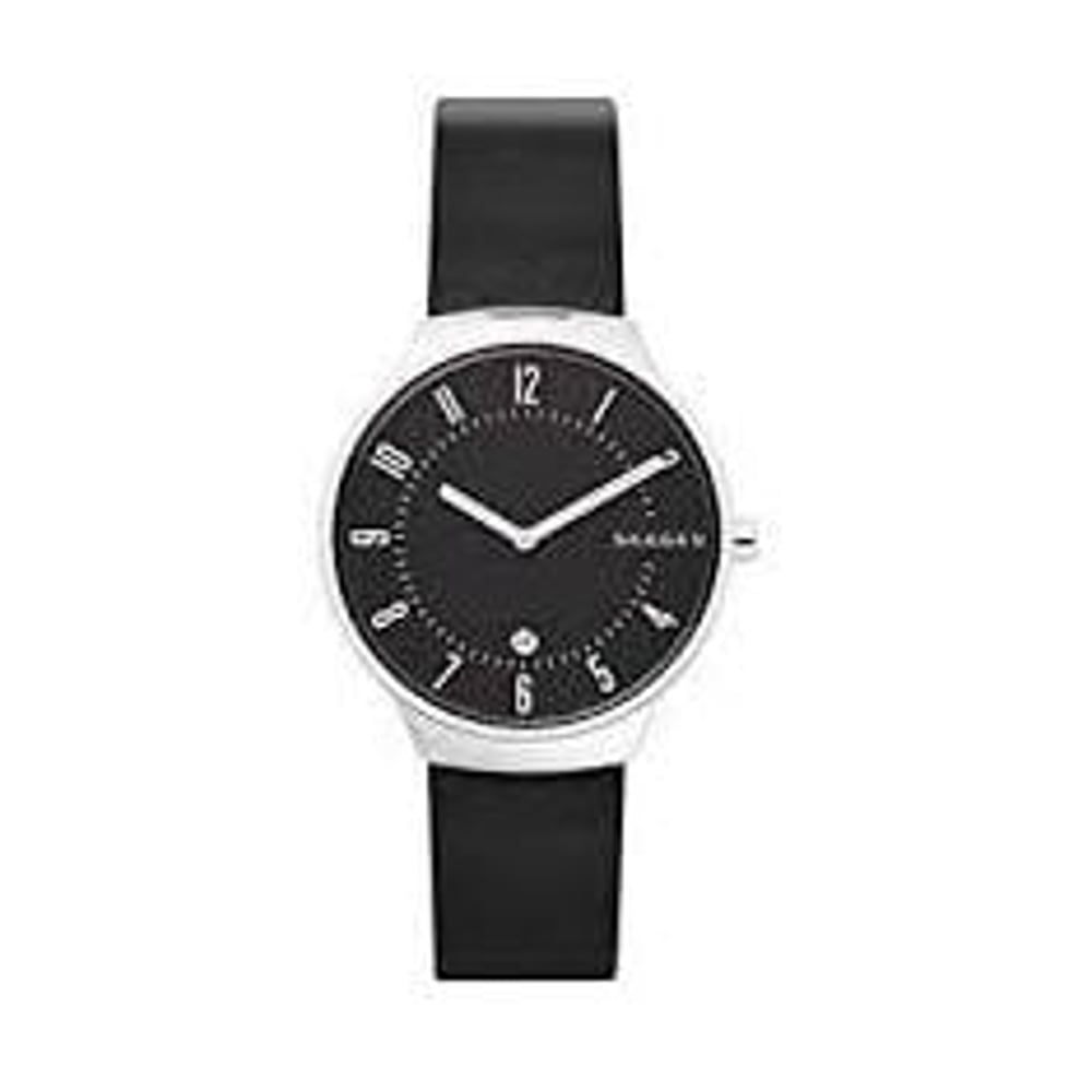 Skagen Grenen Black Leather Men Watch SKW6459 Skagen Grenen Black Leather Men Watch SKW6459