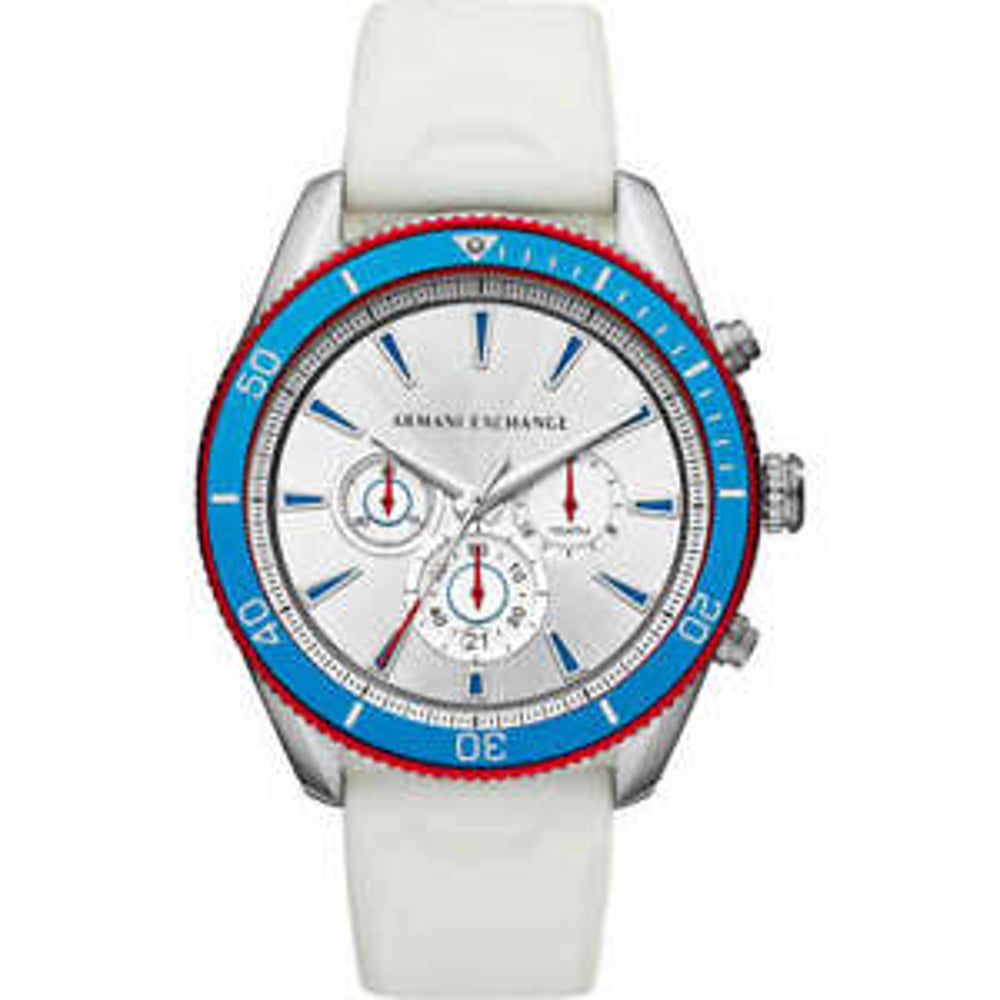 Armani Exchange White Silicone Men Watch AX1832 Armani Exchange White Silicone Men Watch AX1832