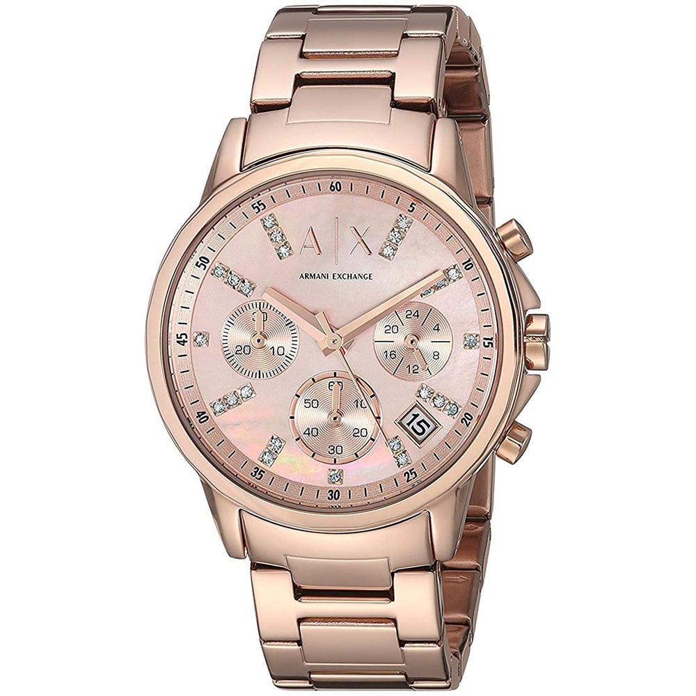 Armani Exchange Rose Gold Stainless Steel Women Watch AX4326