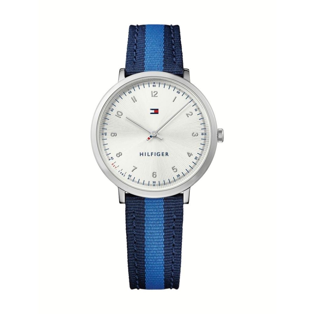 Tommy Hilfiger ULSMB Watch For Women with Blue And Black Cloth Strap Tommy Hilfiger ULSMB Watch For Women with Blue And Black Cloth Strap