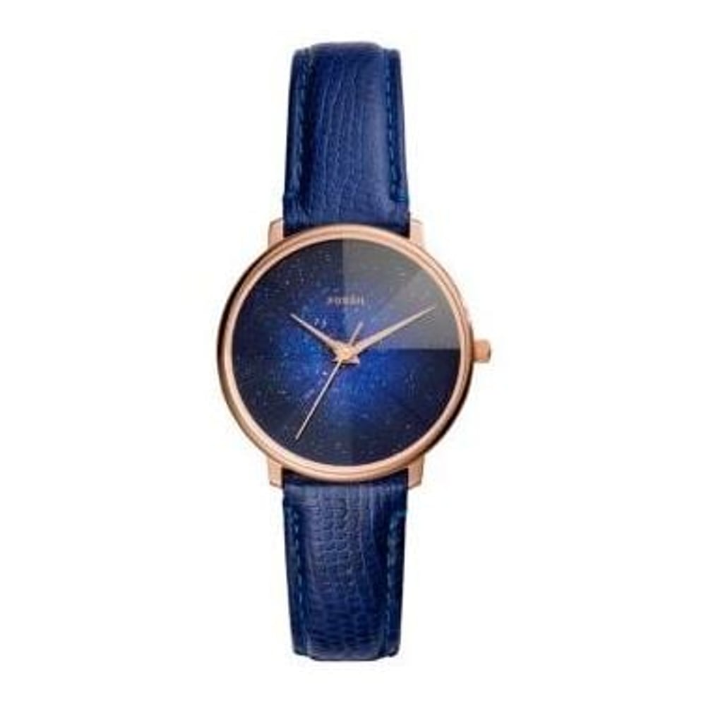 Fossil Prismatic Galaxy Blue Leather Analog Women Watch ES4729