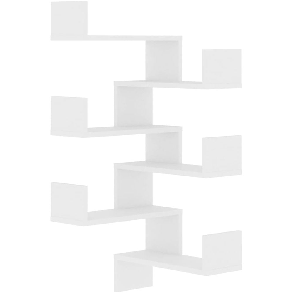 Vidaxl Wall Corner Shelves 2 Pcs White 40x40x50 Cm Chipboard