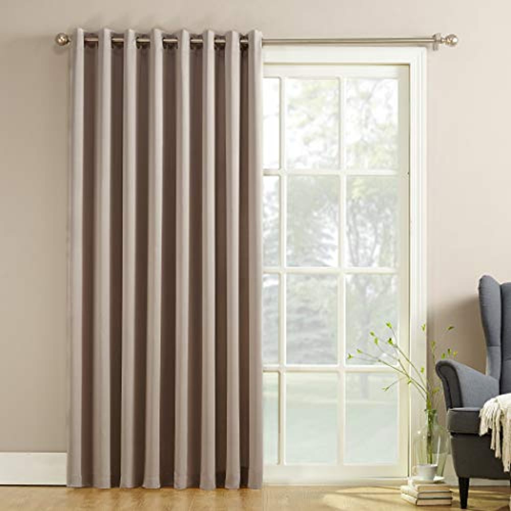 Sun Zero Barrow Extra-Wide Energy Efficient Sliding Patio Door Curtain Panel With Pull Wand, 100 Sun Zero Barrow Extra-Wide Energy Efficient Sliding Patio Door Curtain Panel With Pull Wand, 100